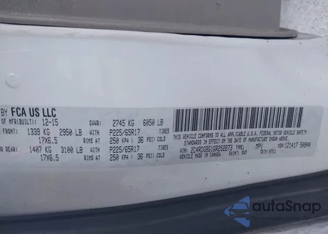 2016 Dodge Grand Caravan American Value Pkg from USA, damaged, VIN 2C4RDGBG1GR252273